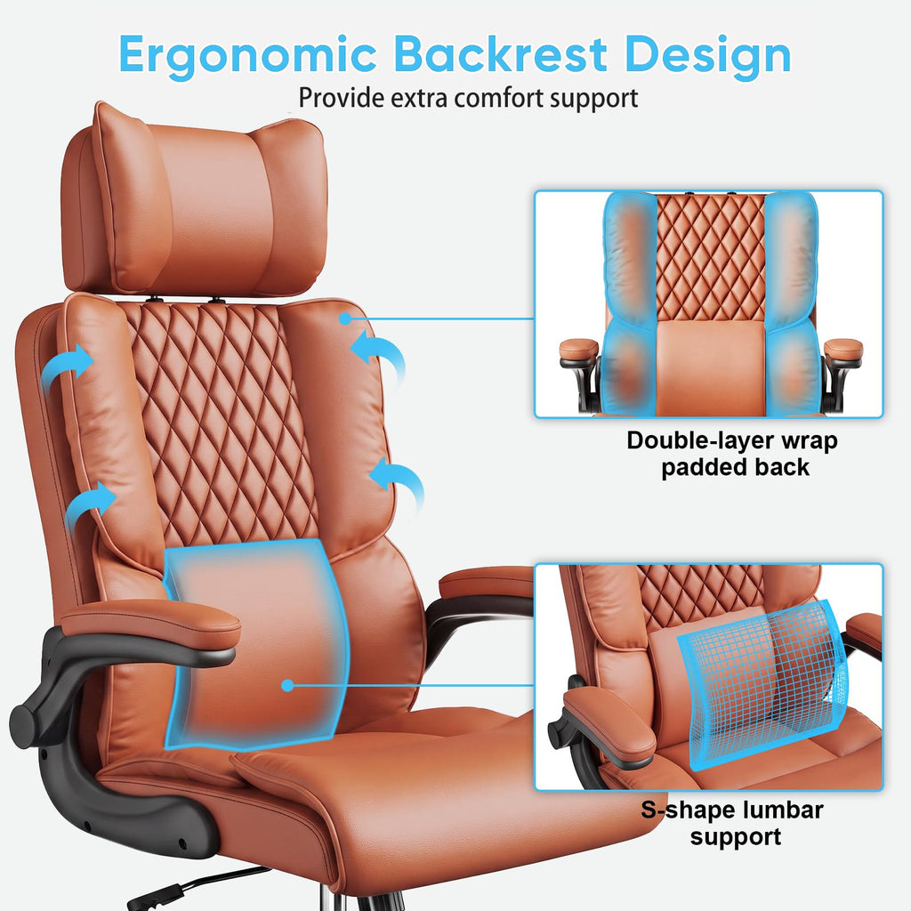 Big and Tall Office Chair with Adjustable Headrest R389