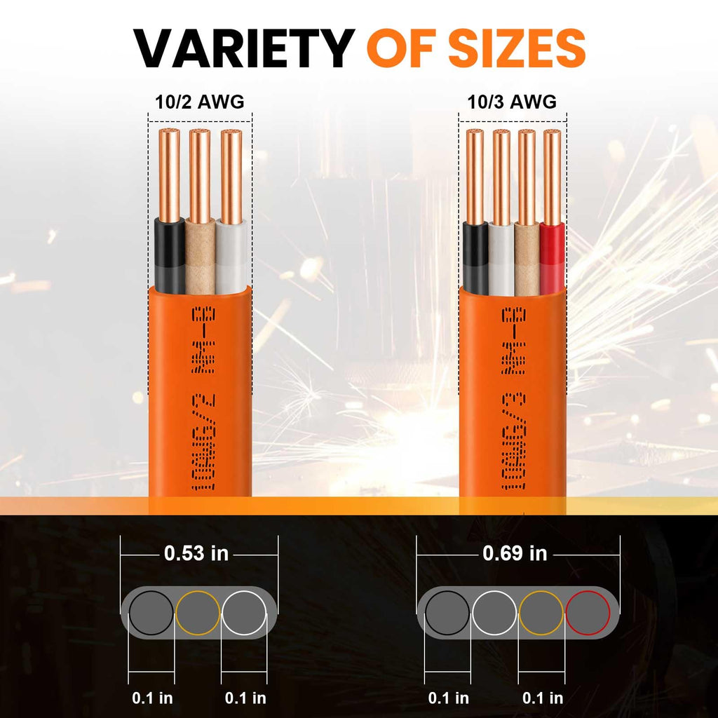 10/3 NM-B Electrical Wire with Ground Y1250