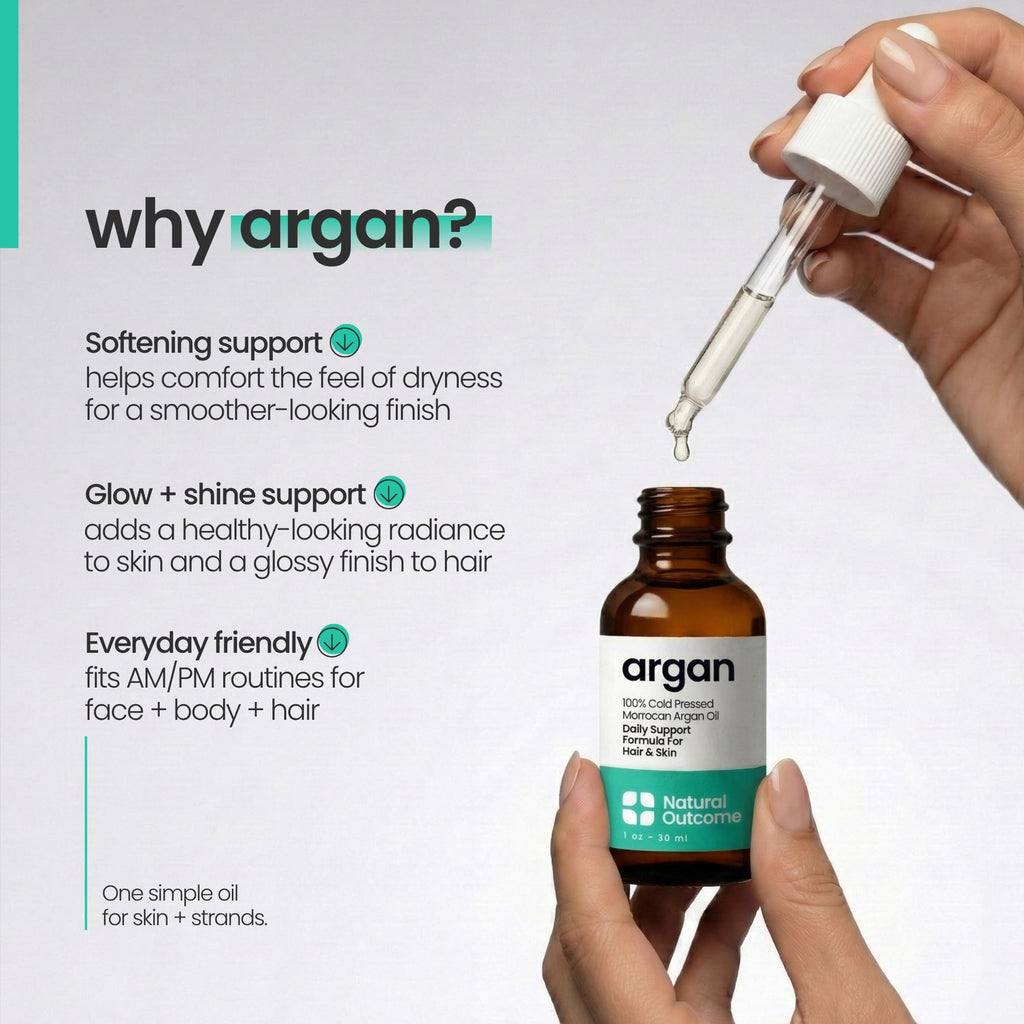 Argan Oil 100% Pure Moroccan Cold-Pressed Face, Body and Hair Oil 1 oz Z75870