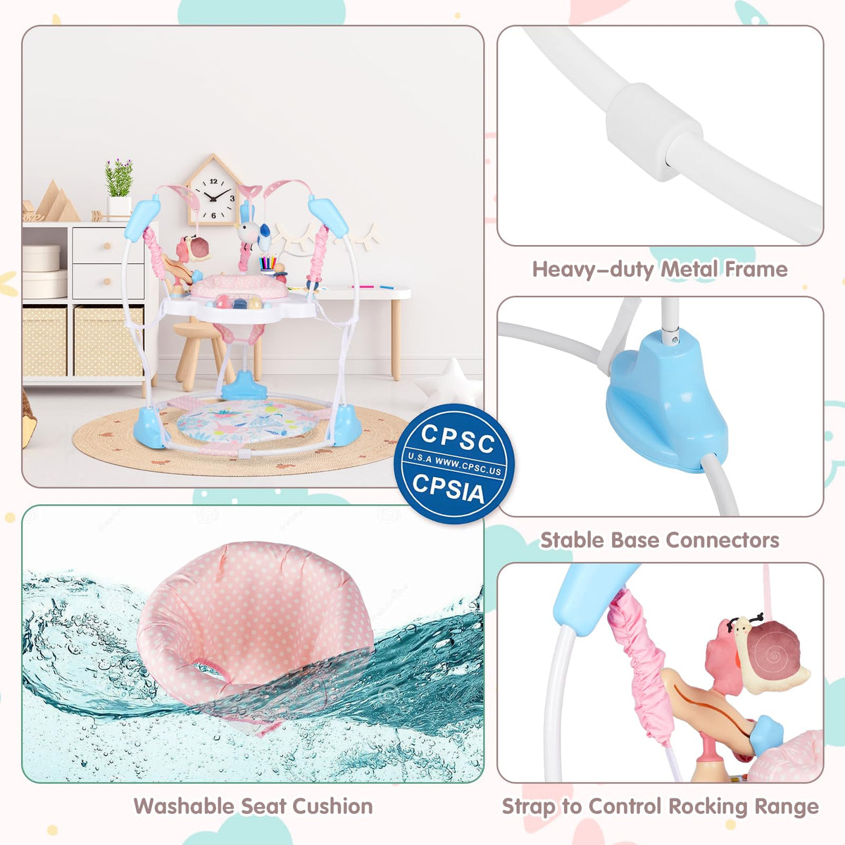 Baby Activity Center, 3-in-1 Infant Jumper and Bouncer O739003