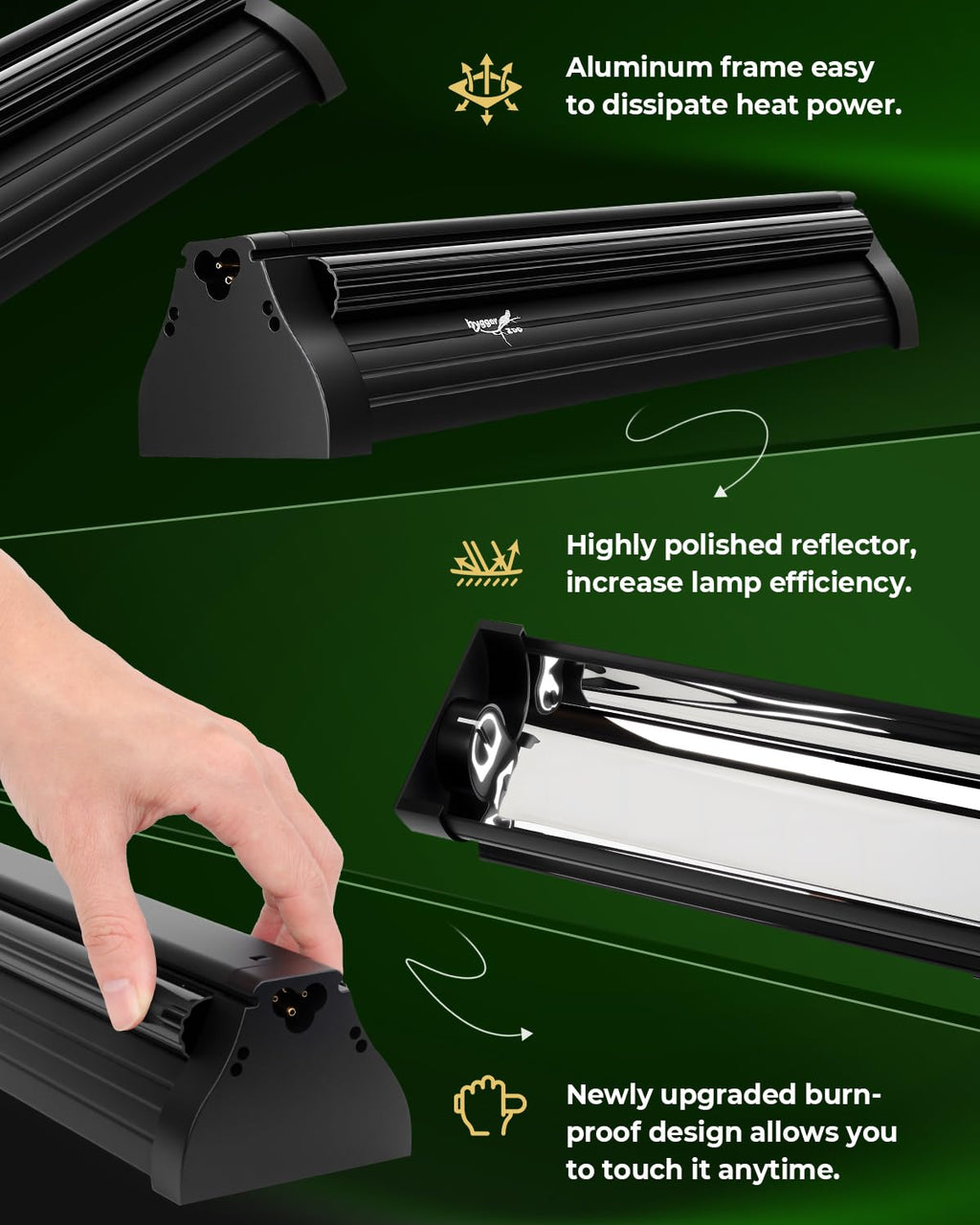 24W UVB Reptile Light Fixture Combo Kit P8753