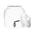Porcelain Ceramic Crock Water Dispenser with Stainless Steel Faucet and Lid W9810