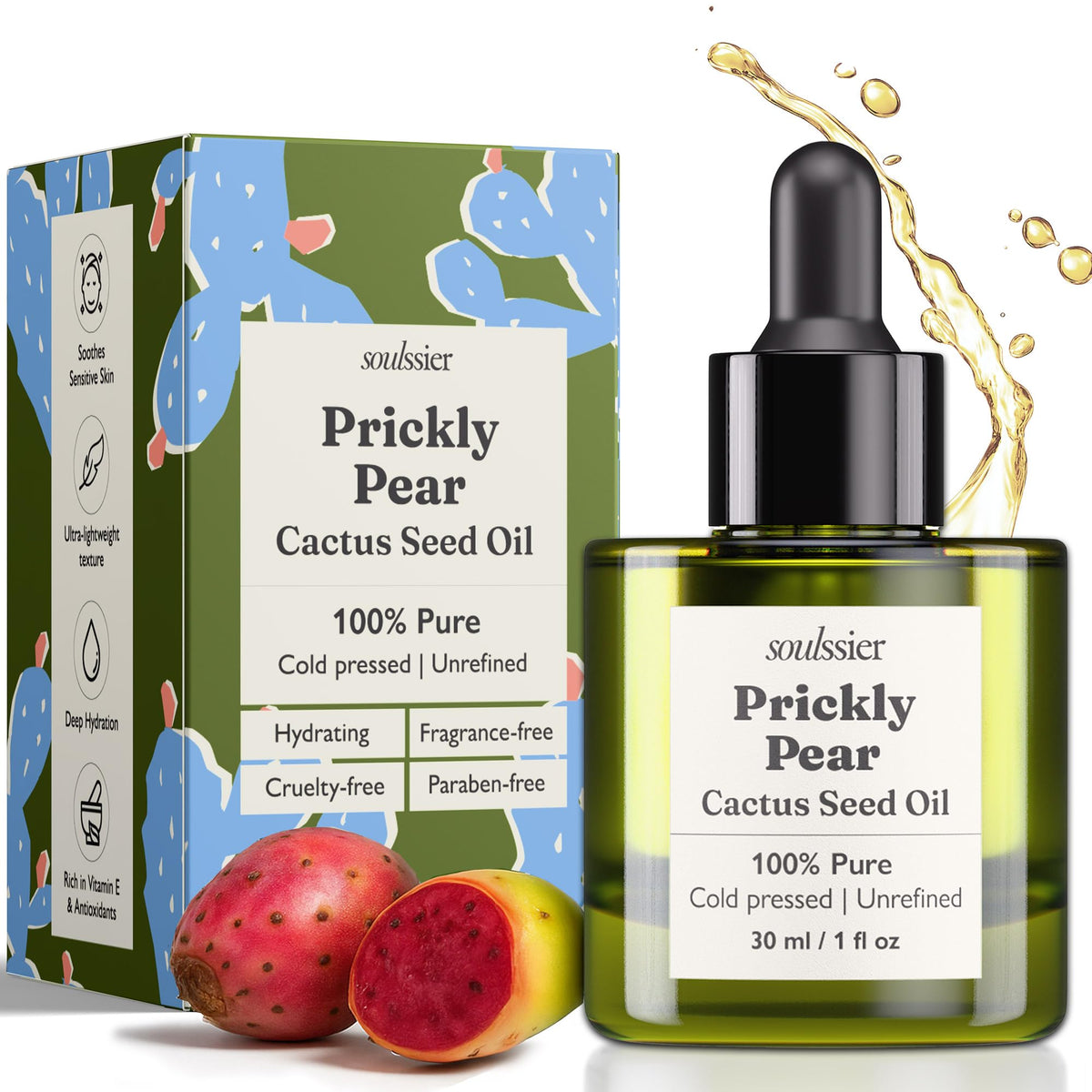 Cold-Pressed Prickly Pear Seed Oil 1 oz B714