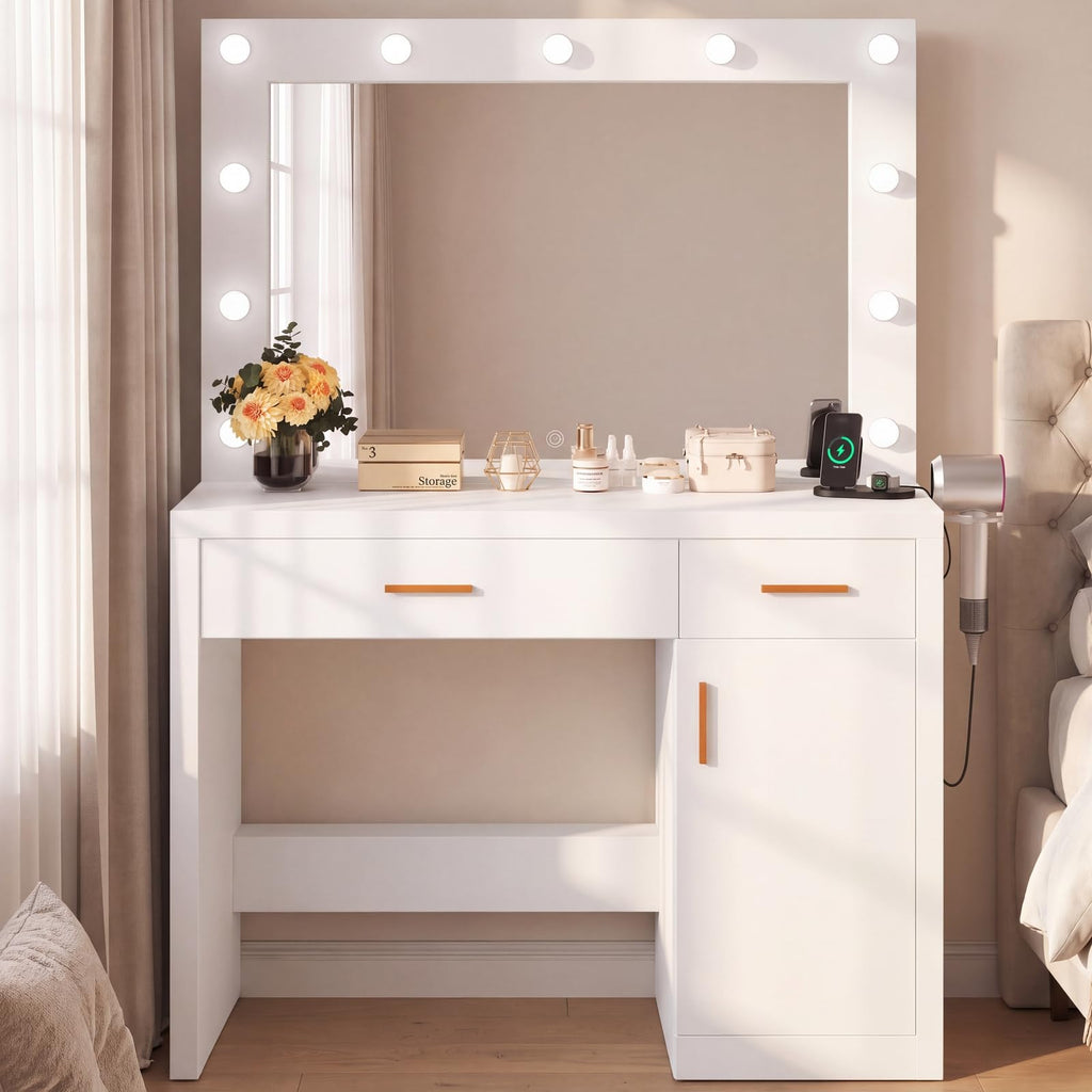 Vanity Desk with Mirror and Lights G46717