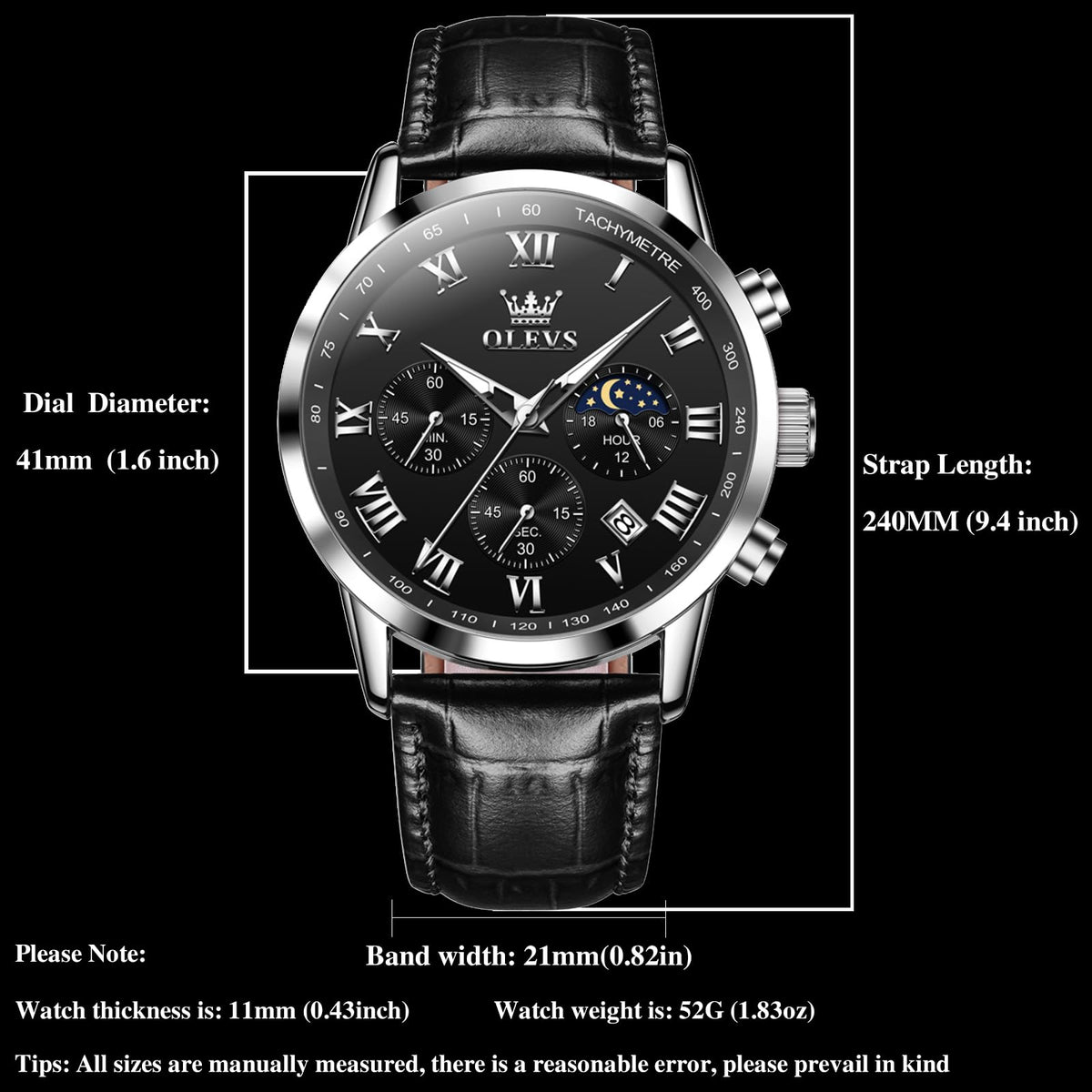 Waterproof Large Face Watches E702852
