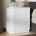 White 3 Drawer Nightstand S44069