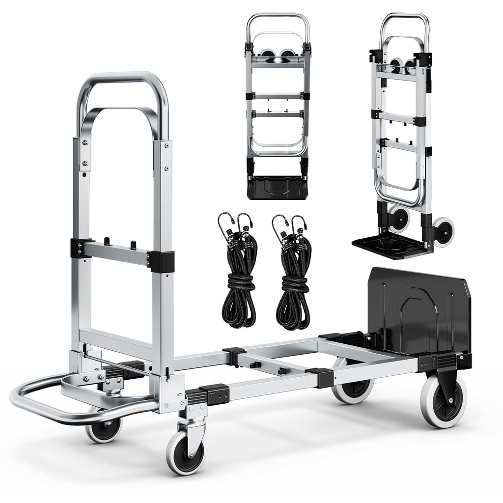 3 in 1 Folding Hand Truck 600lbs Capacity Heavy Duty D7385