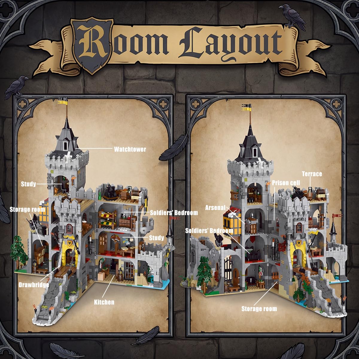 Medieval Castle Building 4961 Pcs A159668