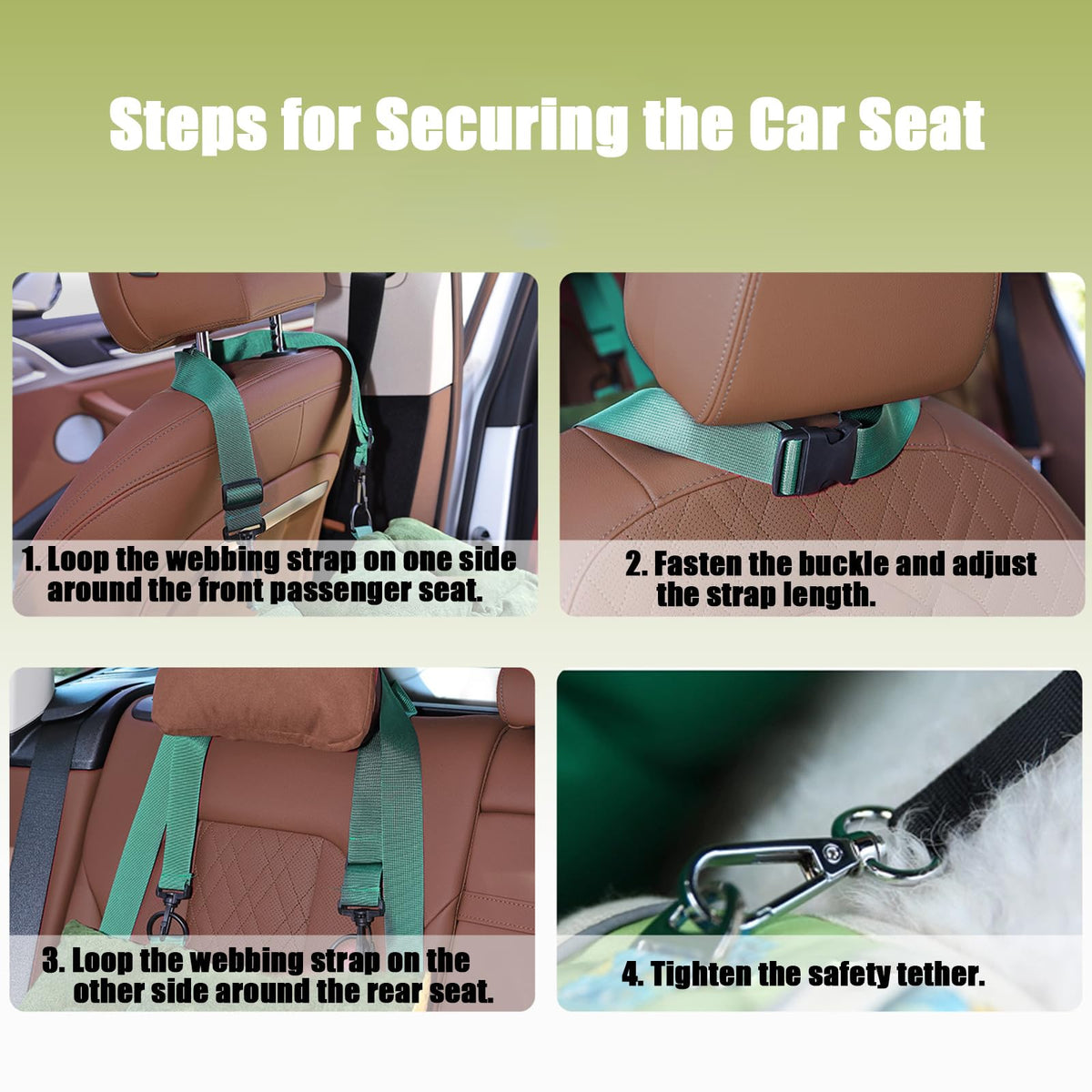 2-in-1 Elevated Dog Car Seat Booster T20369