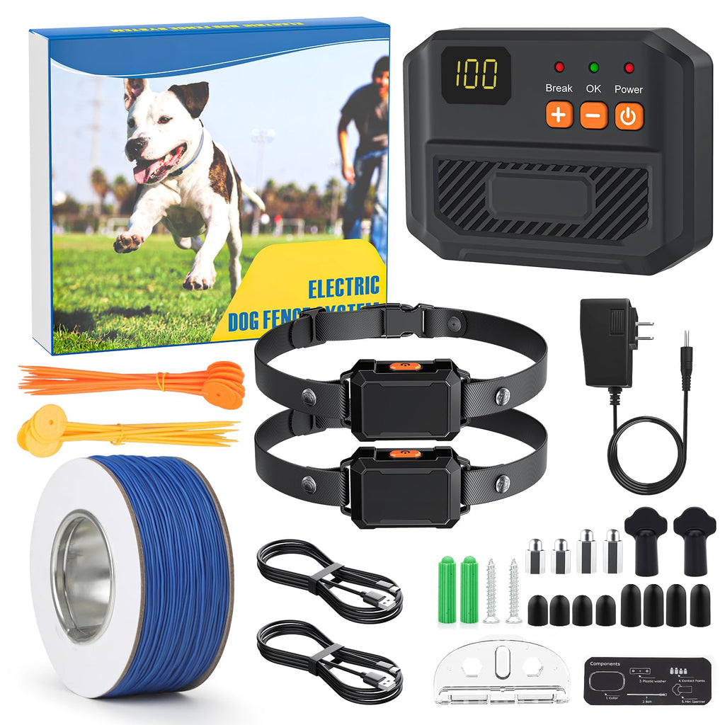 Electric Fence for Dogs with 2 Collars A833