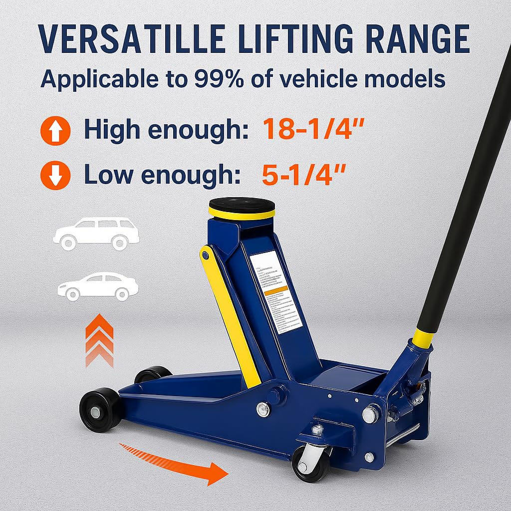 3 Ton Low Profile Hydraulic Steel Floor Jack X10586