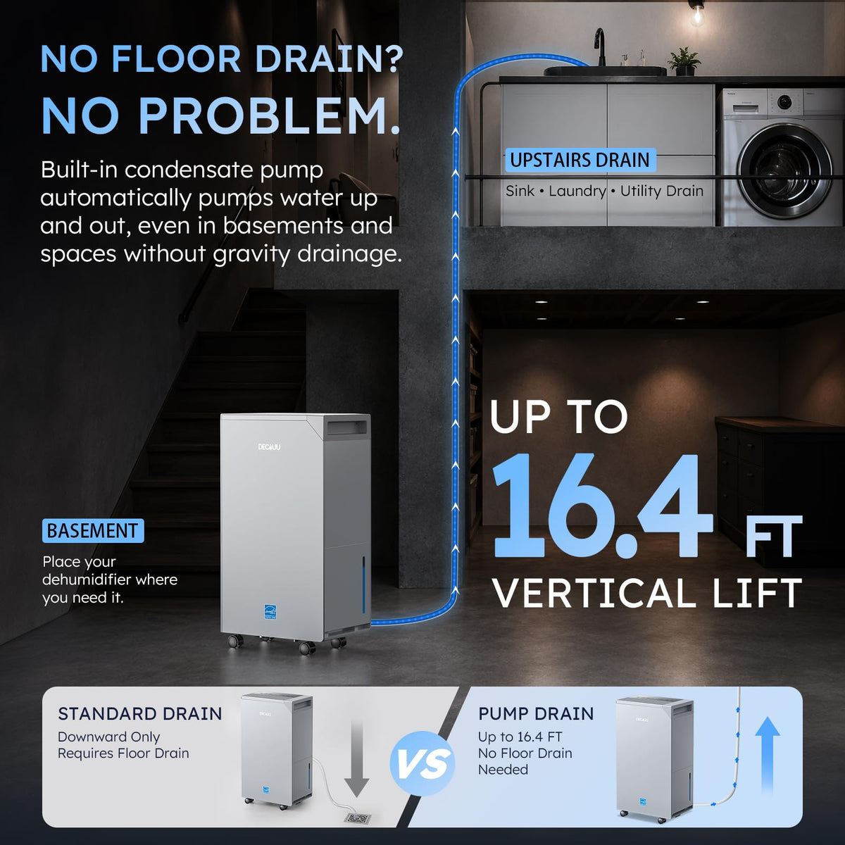 50 Pint Dehumidifier with Pump T895