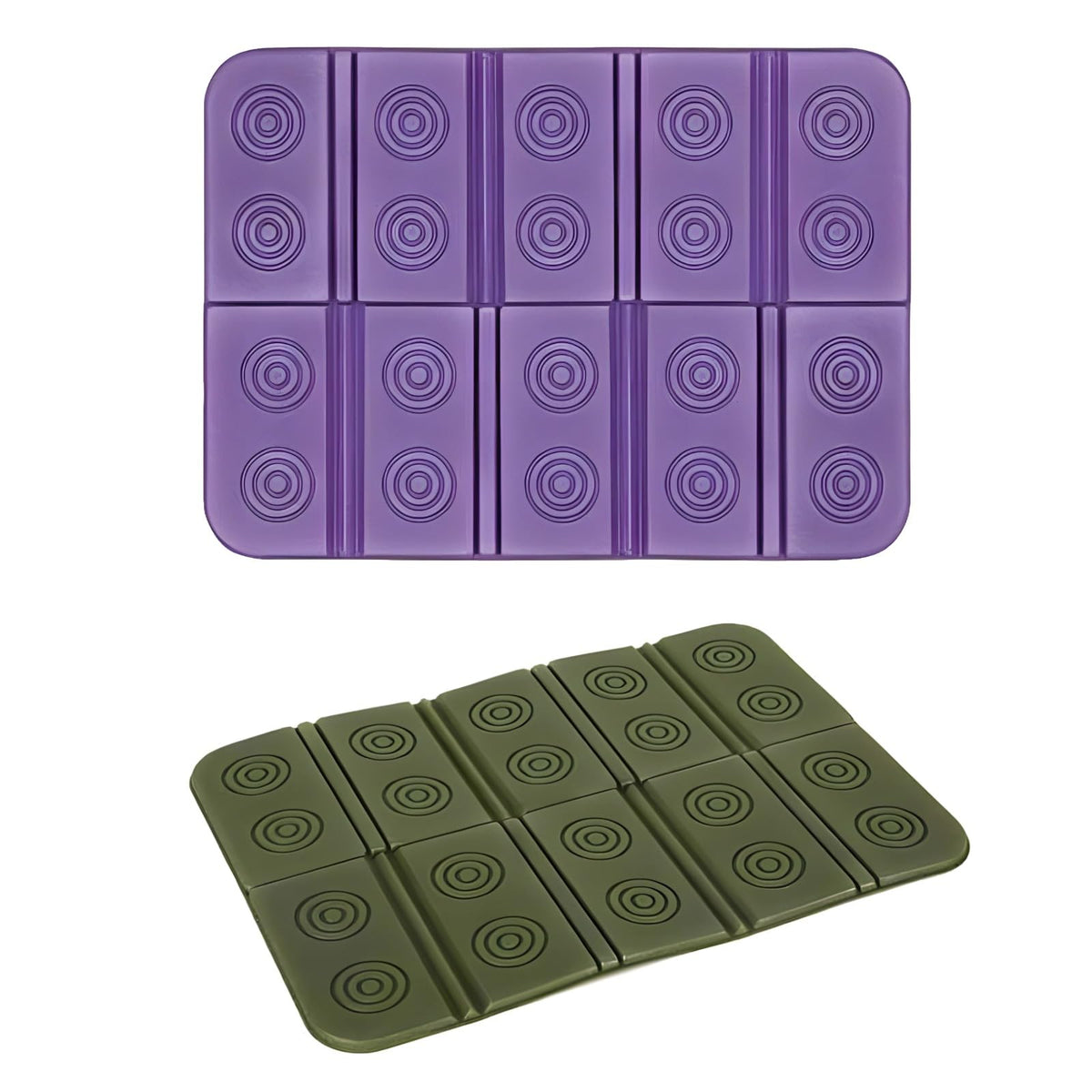 2 Pcs Waterproof Folding Foam Camping Mat Seat Cushion E41771