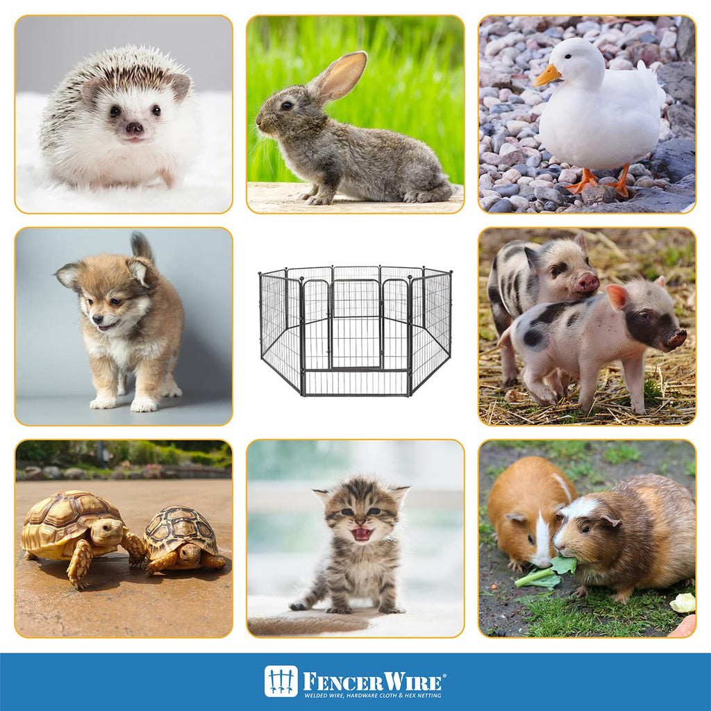 Foldable Metal Pet Playpen with Gate H9913