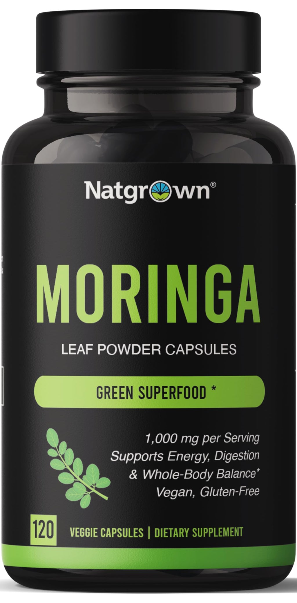 Organic Moringa 1000 mg 120 Ct Capsules E92650