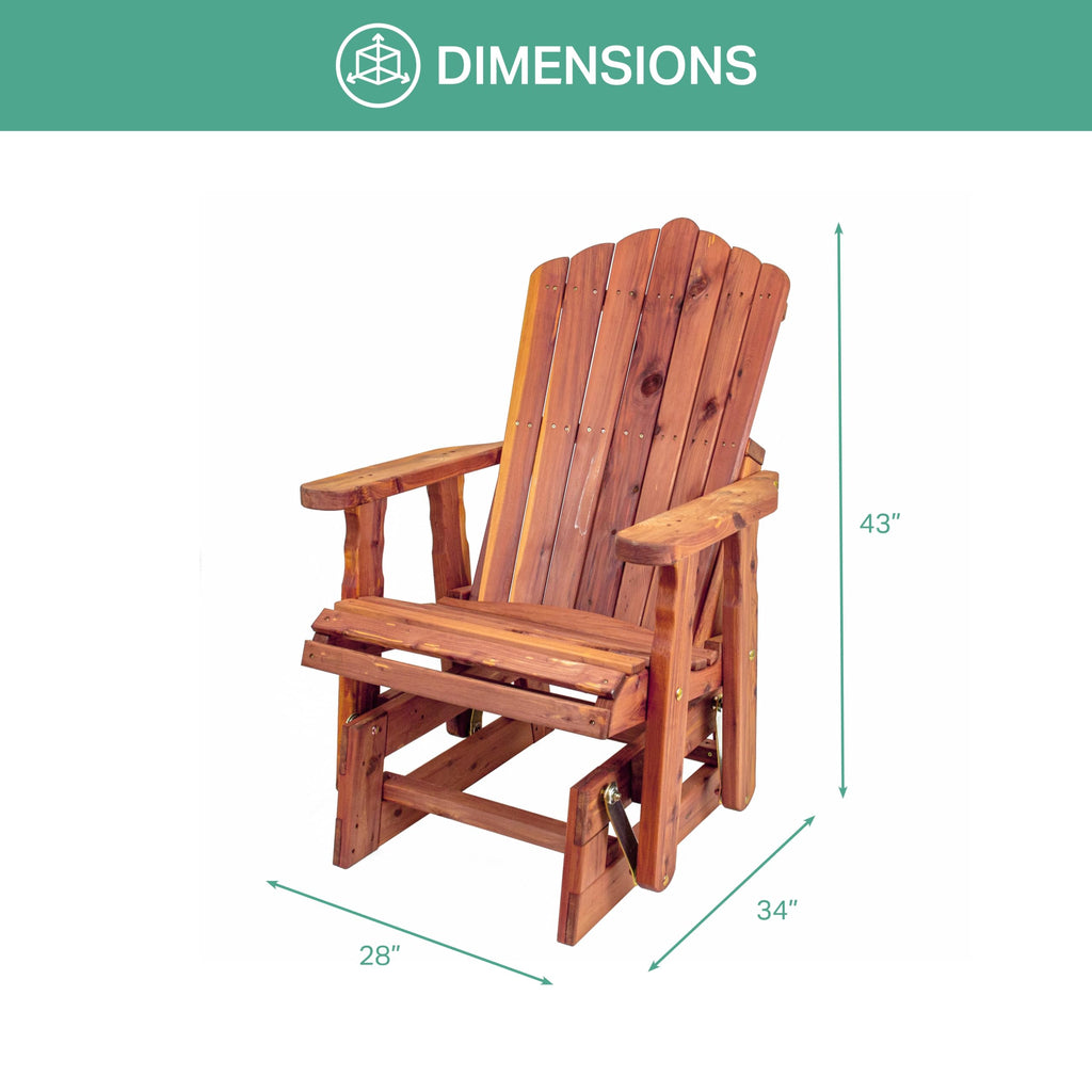 Cedar Adirondack Glider M894769
