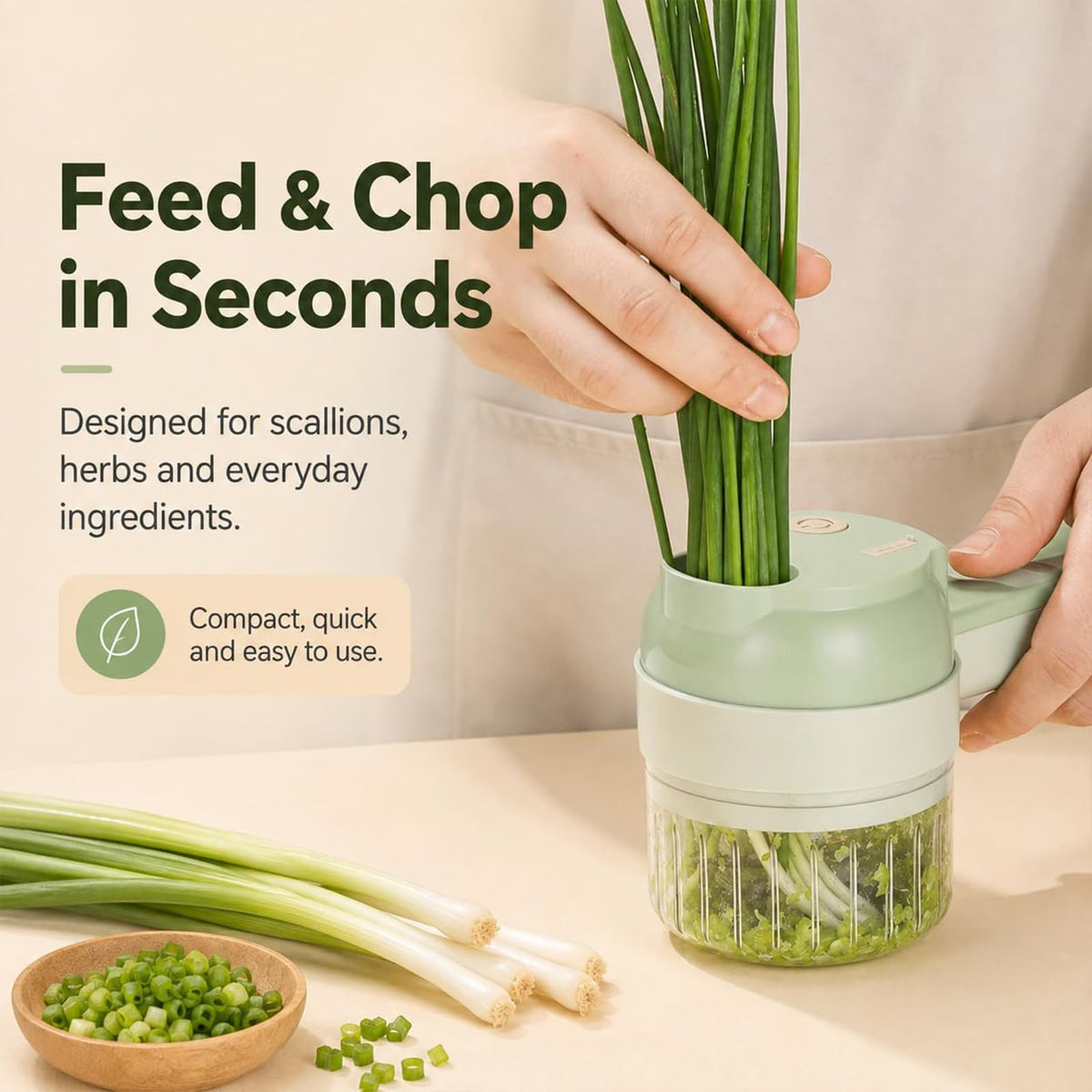 4 in 1 Rechargeable Electric Vegetable Chopper H2800