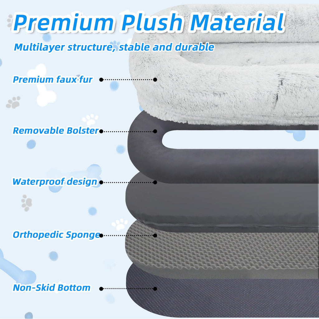 Grey Human Dog Bed Z8351