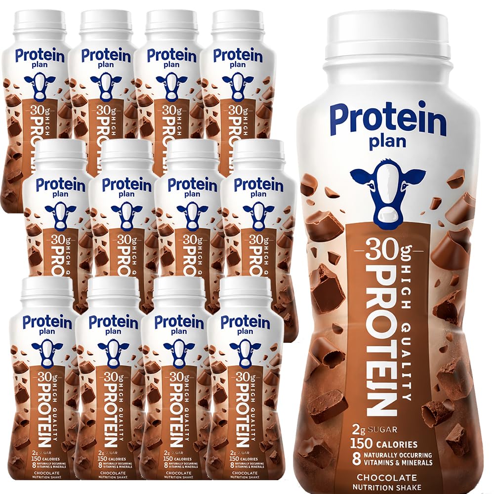 Chocolate High Protein Shake 30g Protein 12 Pack Bottles E468400