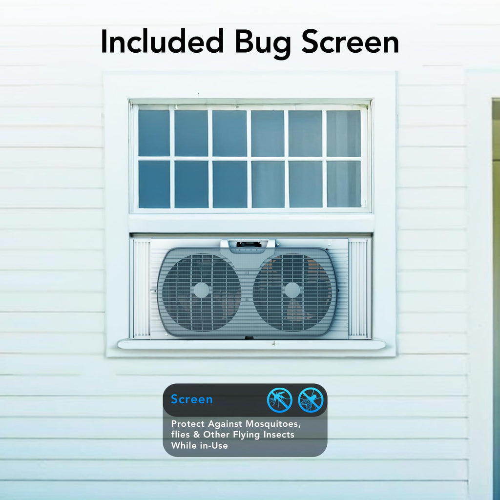 Reversible Twin Window Fan with 3-Speeds V1329