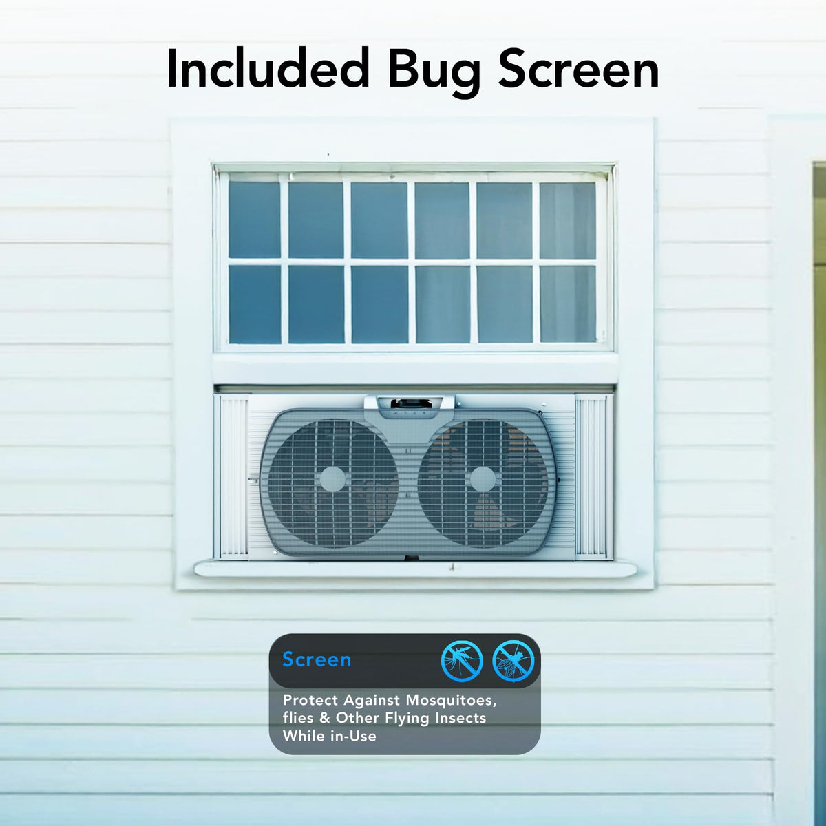 Reversible Twin Window Fan with 3-Speeds V1329