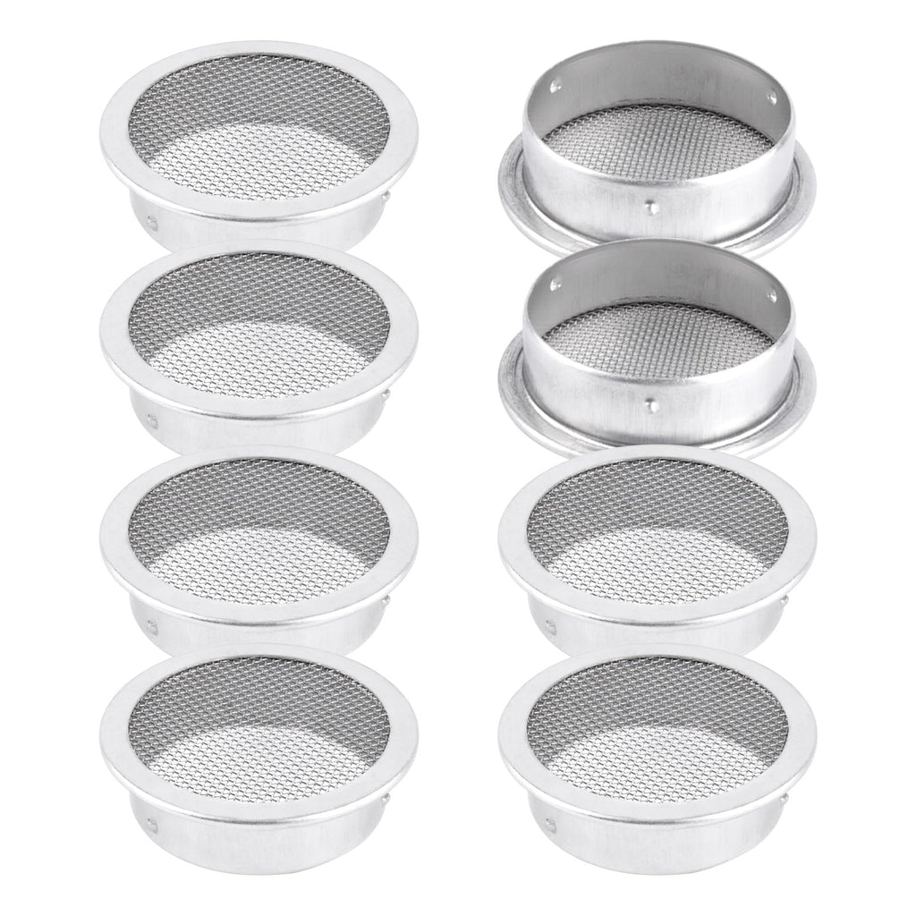 2 Inch Round Open Screen Vent Aluminum Mill Finish 8 Pack F9089