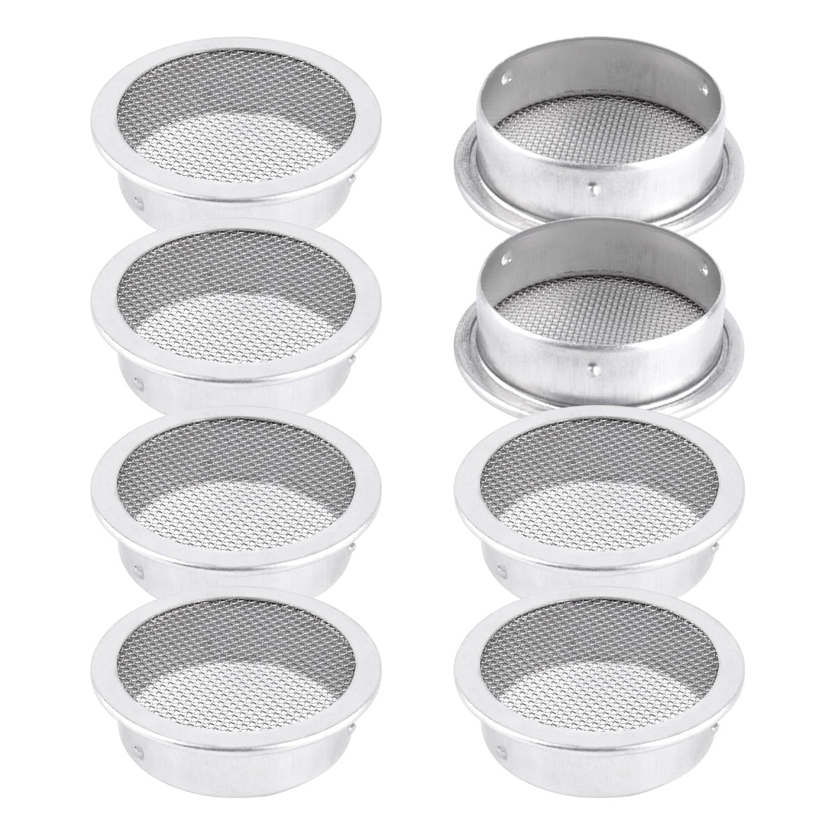 2 Inch Round Open Screen Vent Aluminum Mill Finish 8 Pack F9089