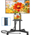 Mobile TV Cart Rolling TV Stand with Power Outlet for 32-75 Inch TVs B9830