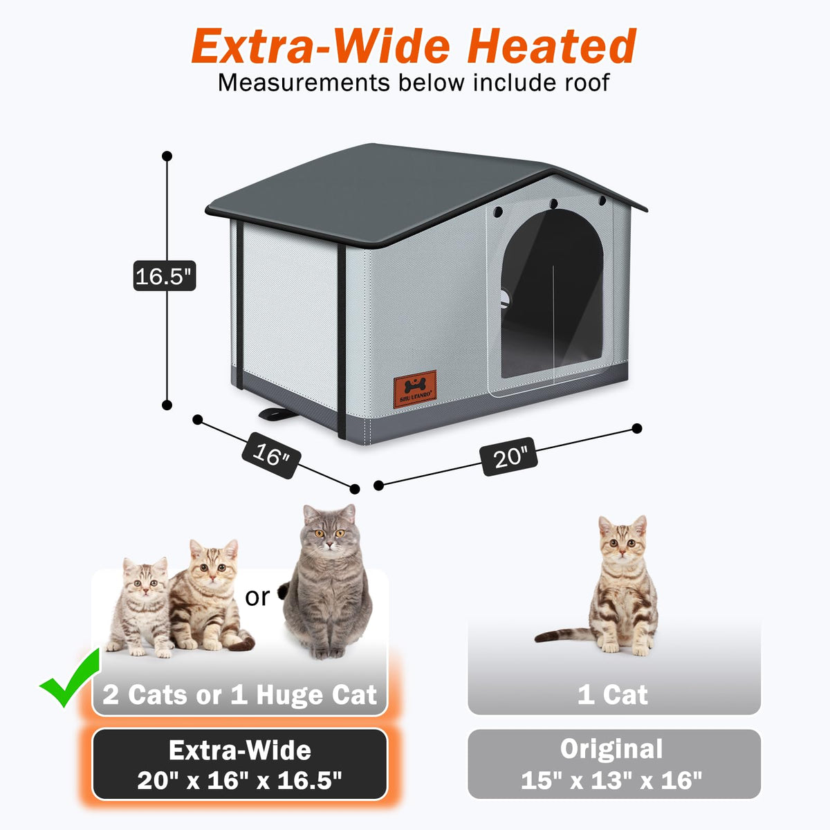 Insulated Heated Cat House Indoor/Outdoor U61510