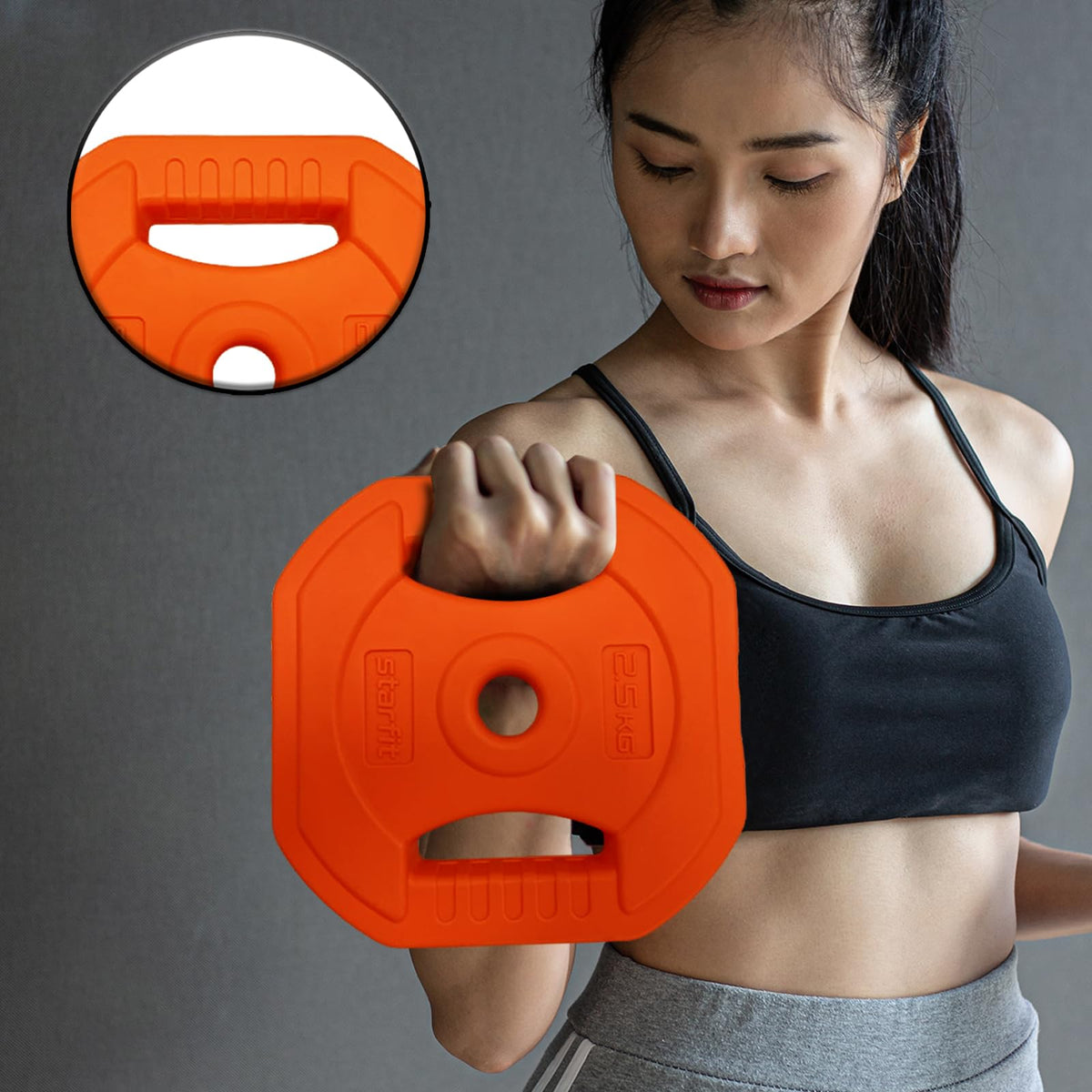 Adjustable Barbell Set with Weight Plates U58449