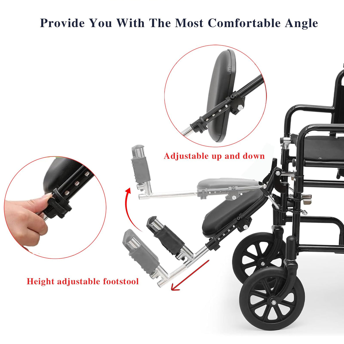 Wheelchair Leg Rest Foot Rest 1 Pair E46431