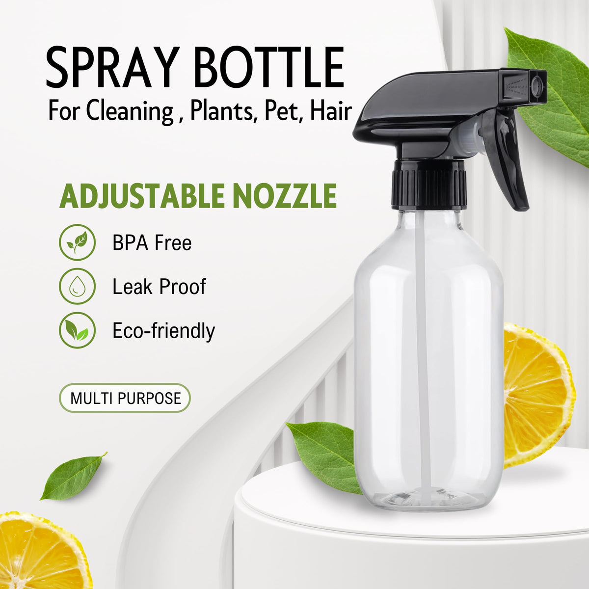 Plastic Spray Bottles 2 Pack 10 oz M172
