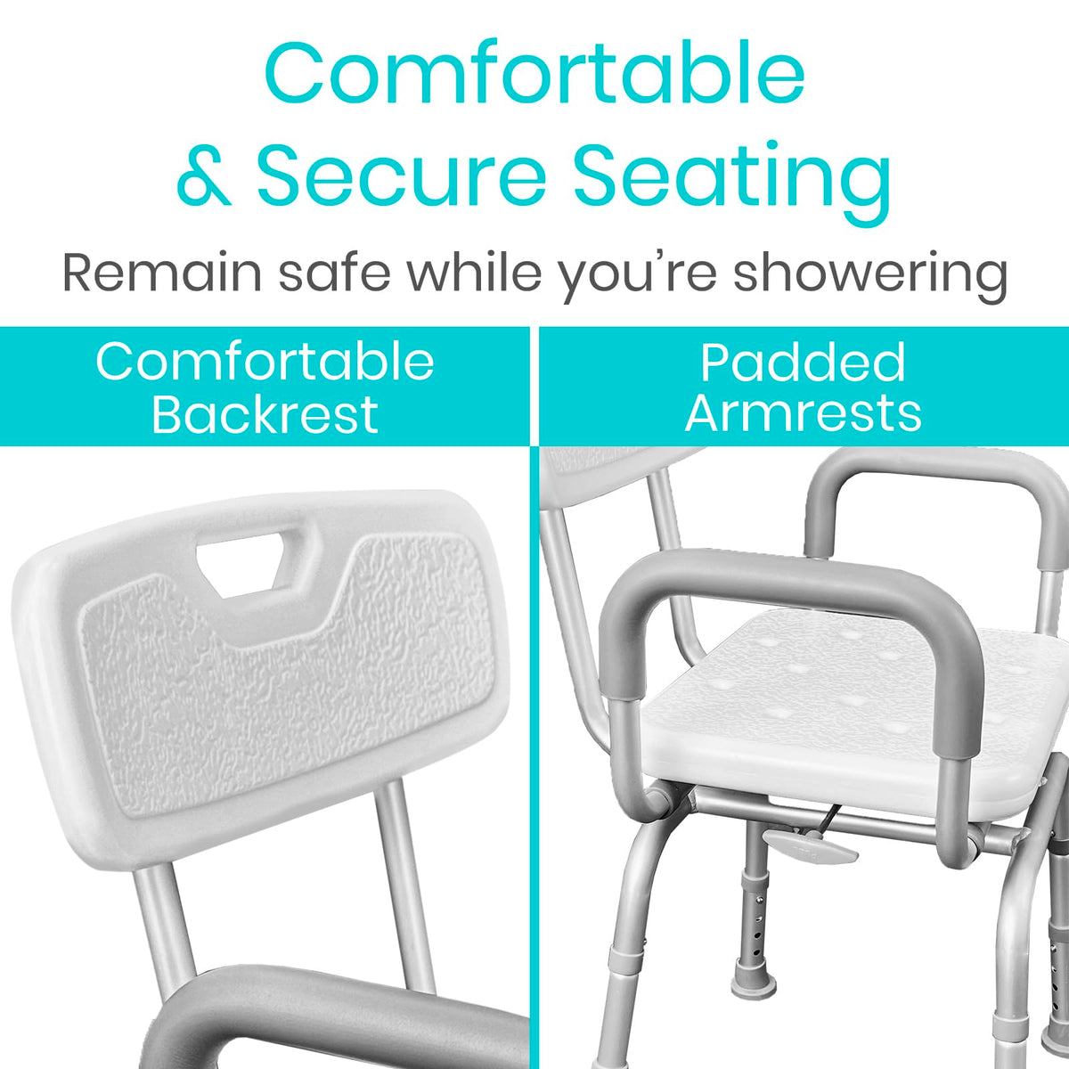 Swivel Shower Chair with Removable Back & Arms G69626