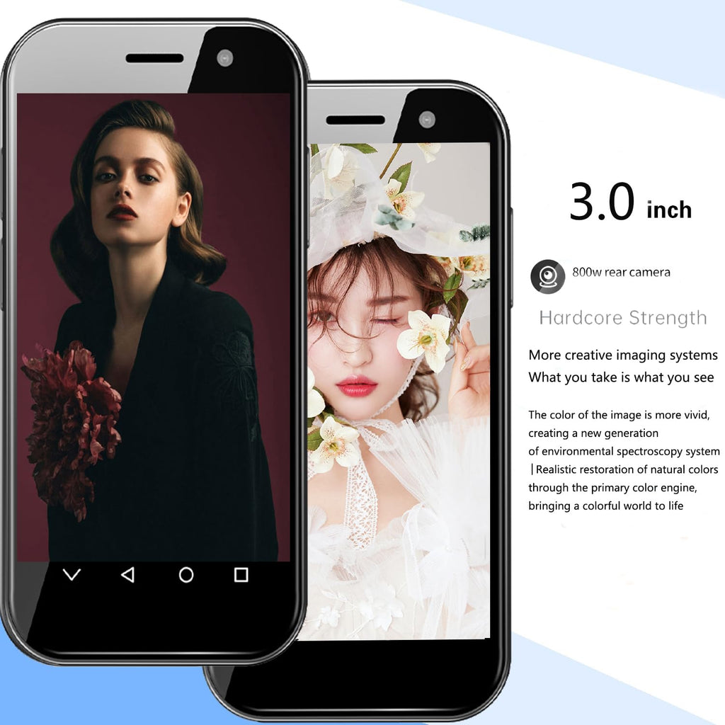 Mini Smartphone Unlocked Cell Phone 3.0 Inch Android 4G Quad Core Dual SIM Black Q510