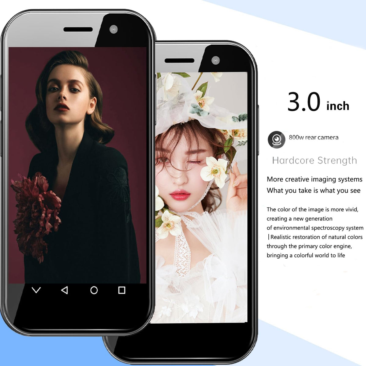 Mini Smartphone Unlocked Cell Phone 3.0 Inch Android 4G Quad Core Dual SIM Black Q510