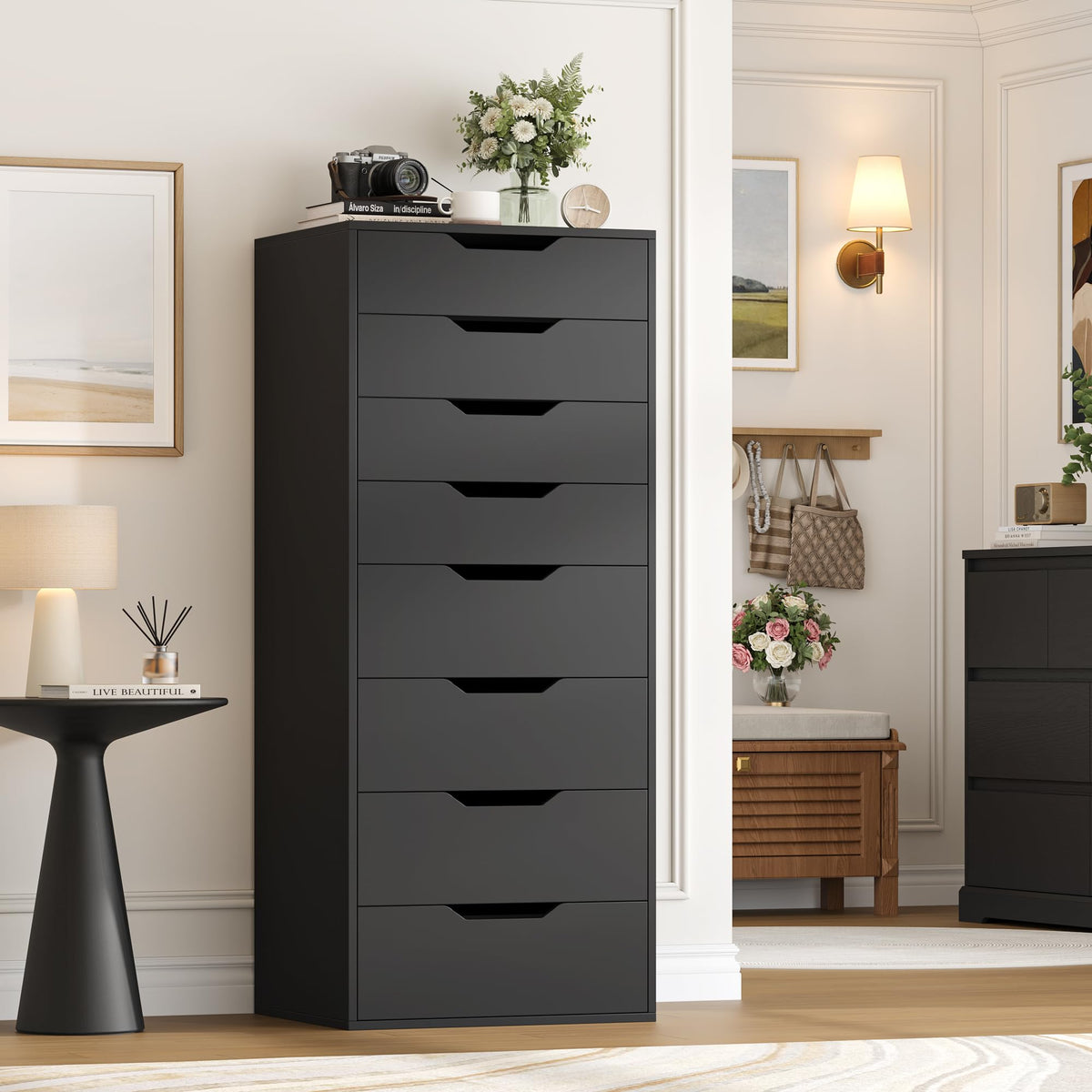 Black 8 Drawer Dresser G9725