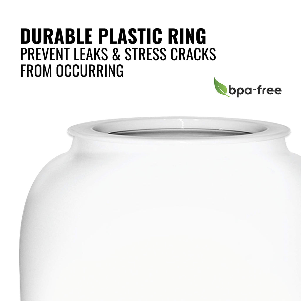 Porcelain Ceramic Crock Water Dispenser with Stainless Steel Faucet and Lid W9810