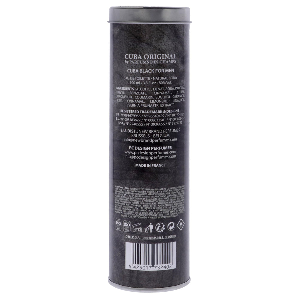 Black Men EDT Spray 3.3 Ounce N188
