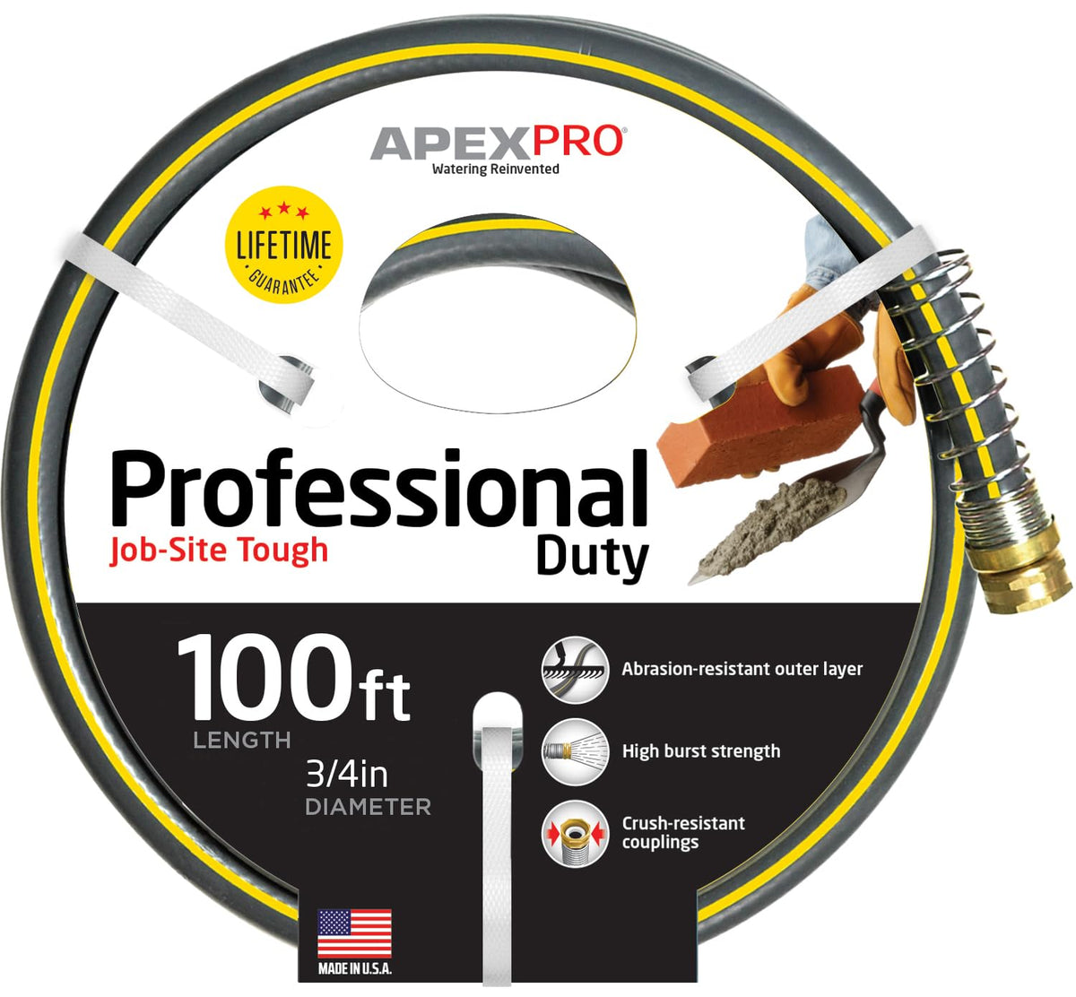 Garden Hose, 3/4-Inch by 100-Feet, Gray K4643