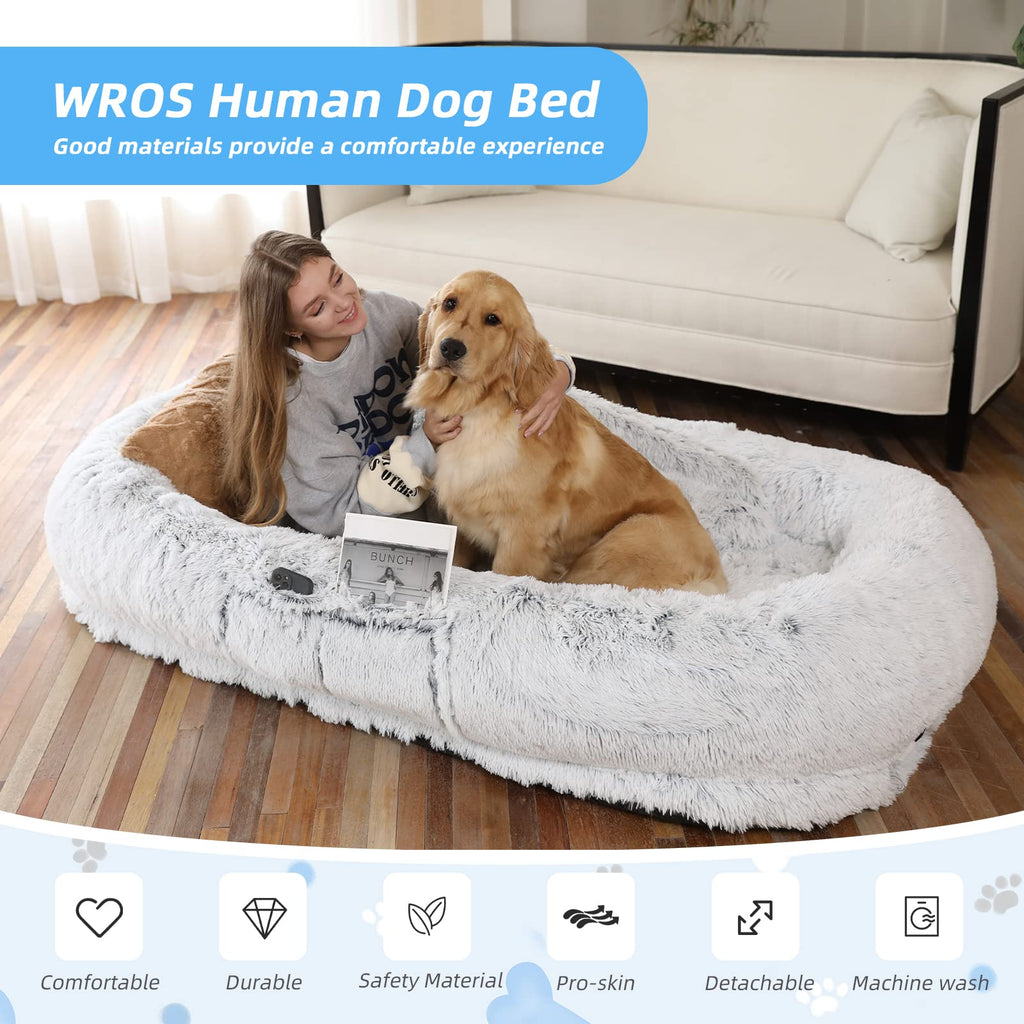 Grey Human Dog Bed Z8351