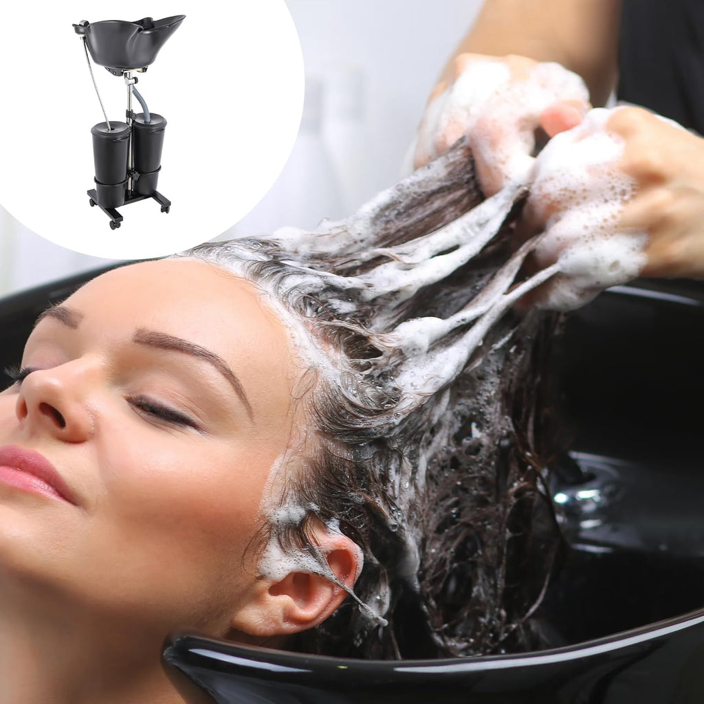 Portable Height Adjustable Shampoo Bowl with Drain Hoses E1002