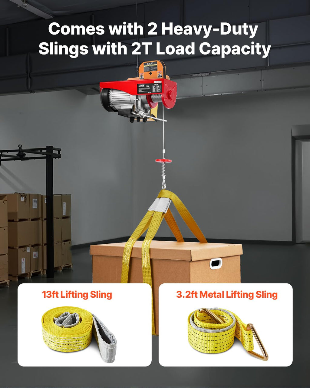 880lbs Electric Hoist with Wired Remote Control I92479