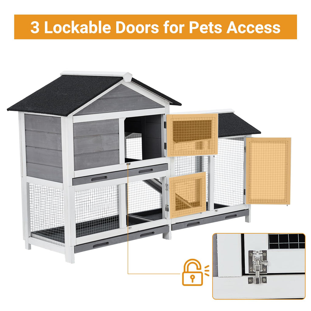 63'' 2-Tier Bunny Hutch T4949