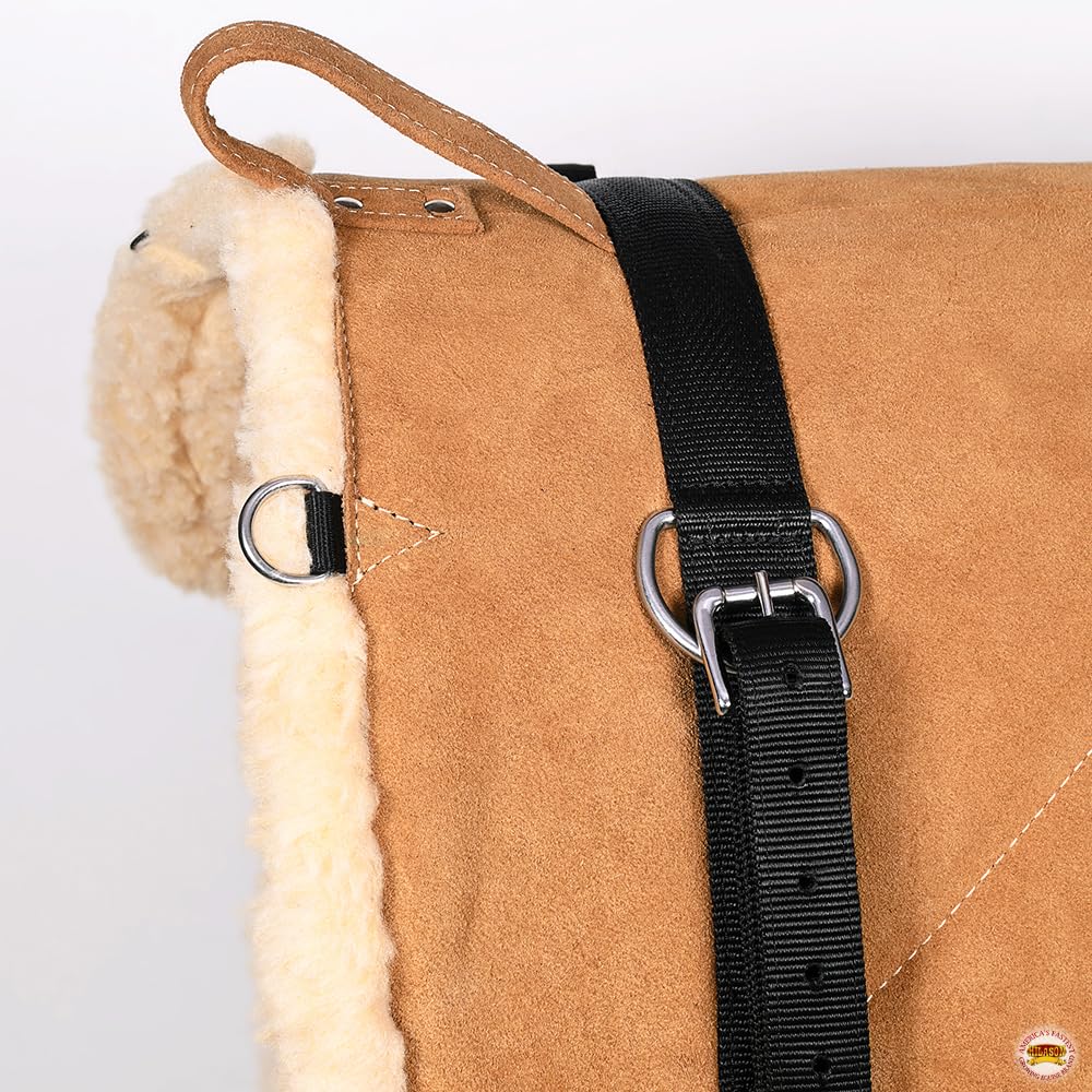 Tan Suede Leather Western Bareback Pad X598082