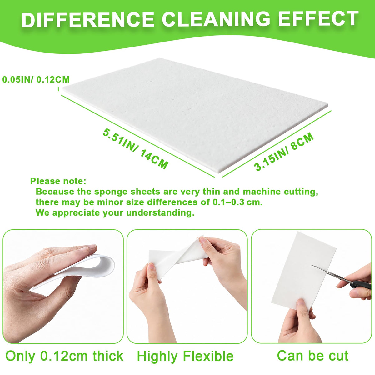 48 Pads 0.12cm Melamine Sponge Eraser Sheets F71399