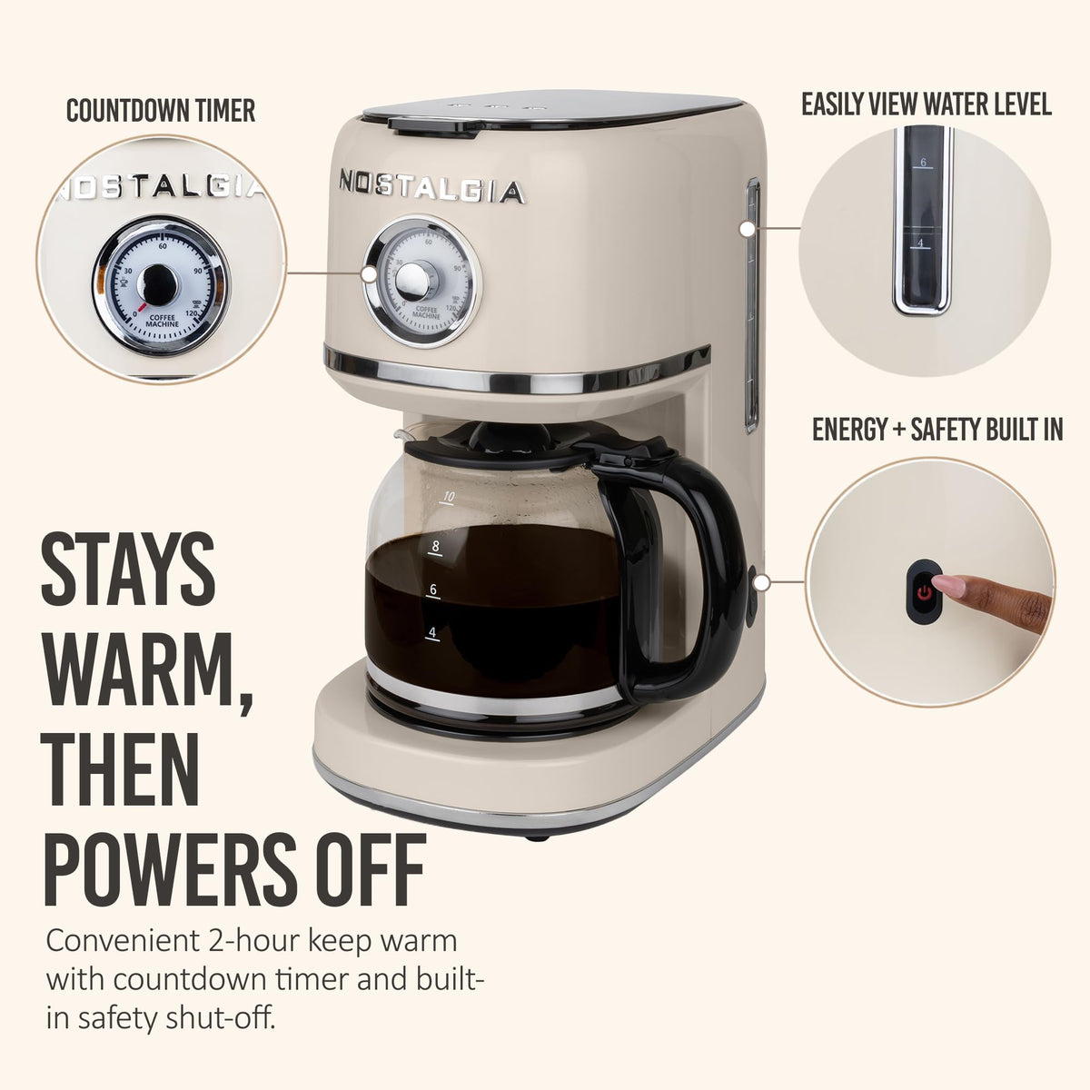 Cream 10 Cup Coffee Maker D88031