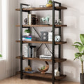 5-Tier Solid Wood and Metal Bookcase Z14254