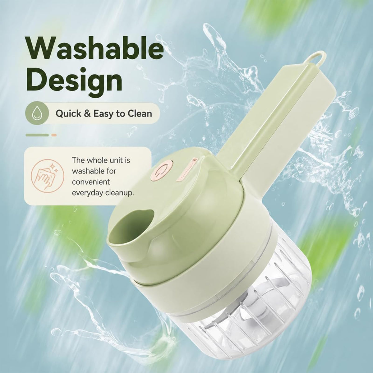 4 in 1 Rechargeable Electric Vegetable Chopper H2800