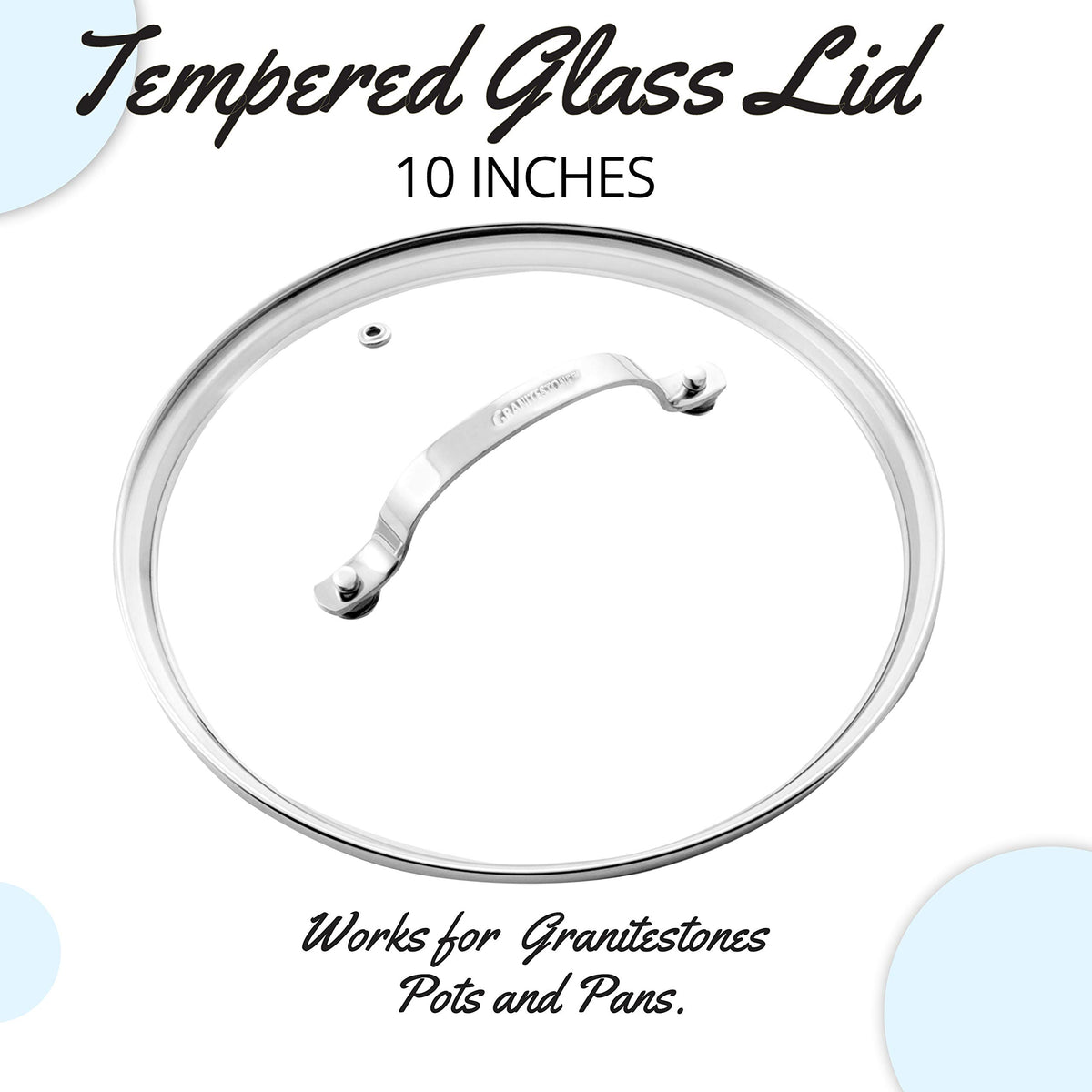 Tempered Glass Lid 10-inch Clear Vented A47260