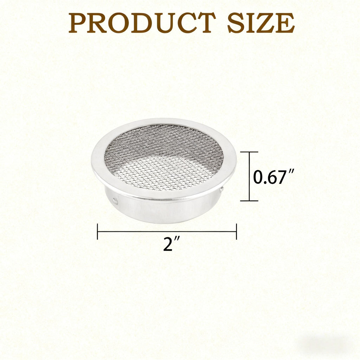 2 Inch Round Open Screen Vent Aluminum Mill Finish 8 Pack F9089